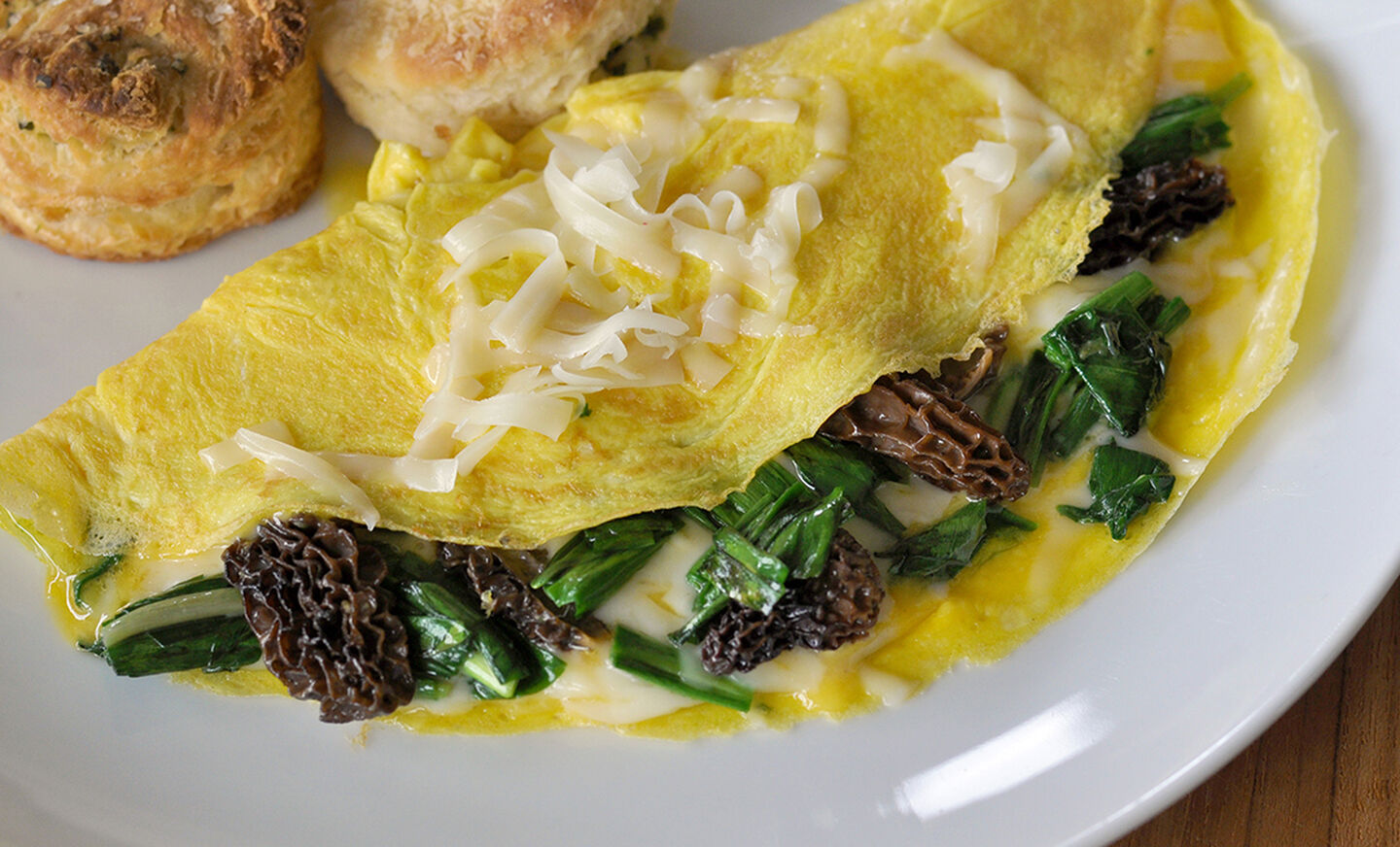 Omelette with Wild Ramps and Morel Mushrooms Recipe | D'Artagnan