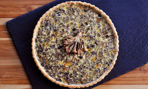 Wild Mushroom and Cheese Quiche with Truffle Butter Crust Recipe | D’Artagnan