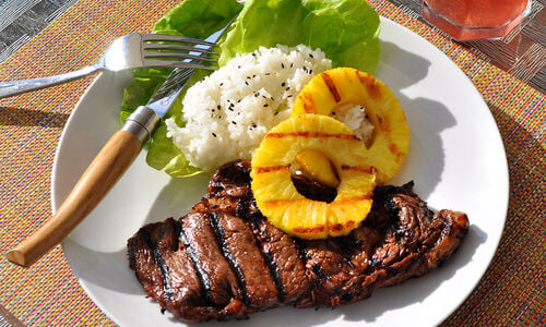 Soy & Pineapple Marinated Grilled Bison / Buffalo Ribeye Steaks Recipe | D'Artagnan