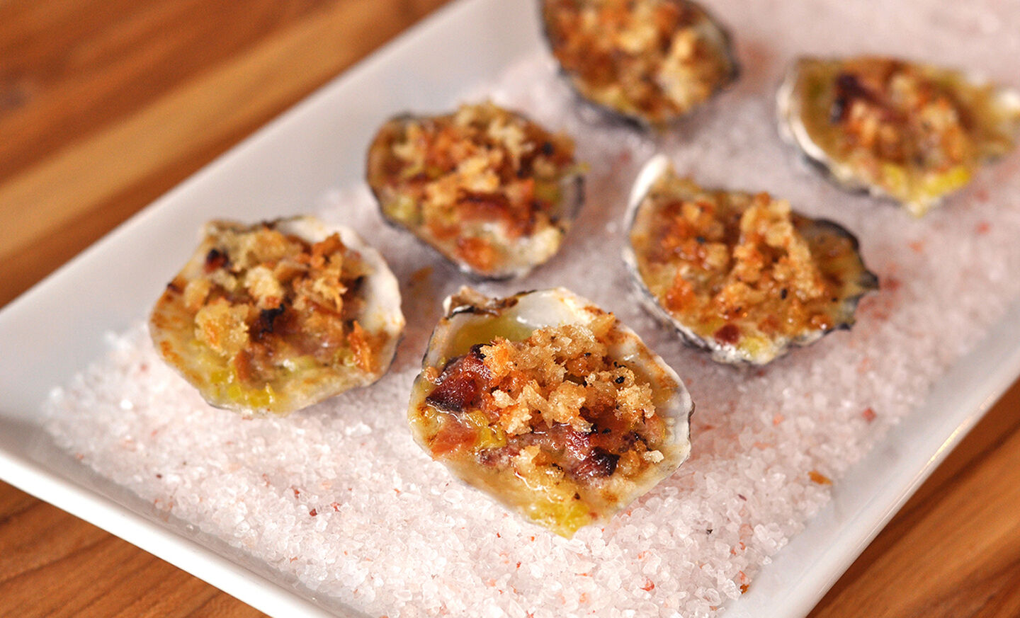 Roasted Oysters with Bacon, Leeks, Truffle, and Cream Recipe | D’Artagnan