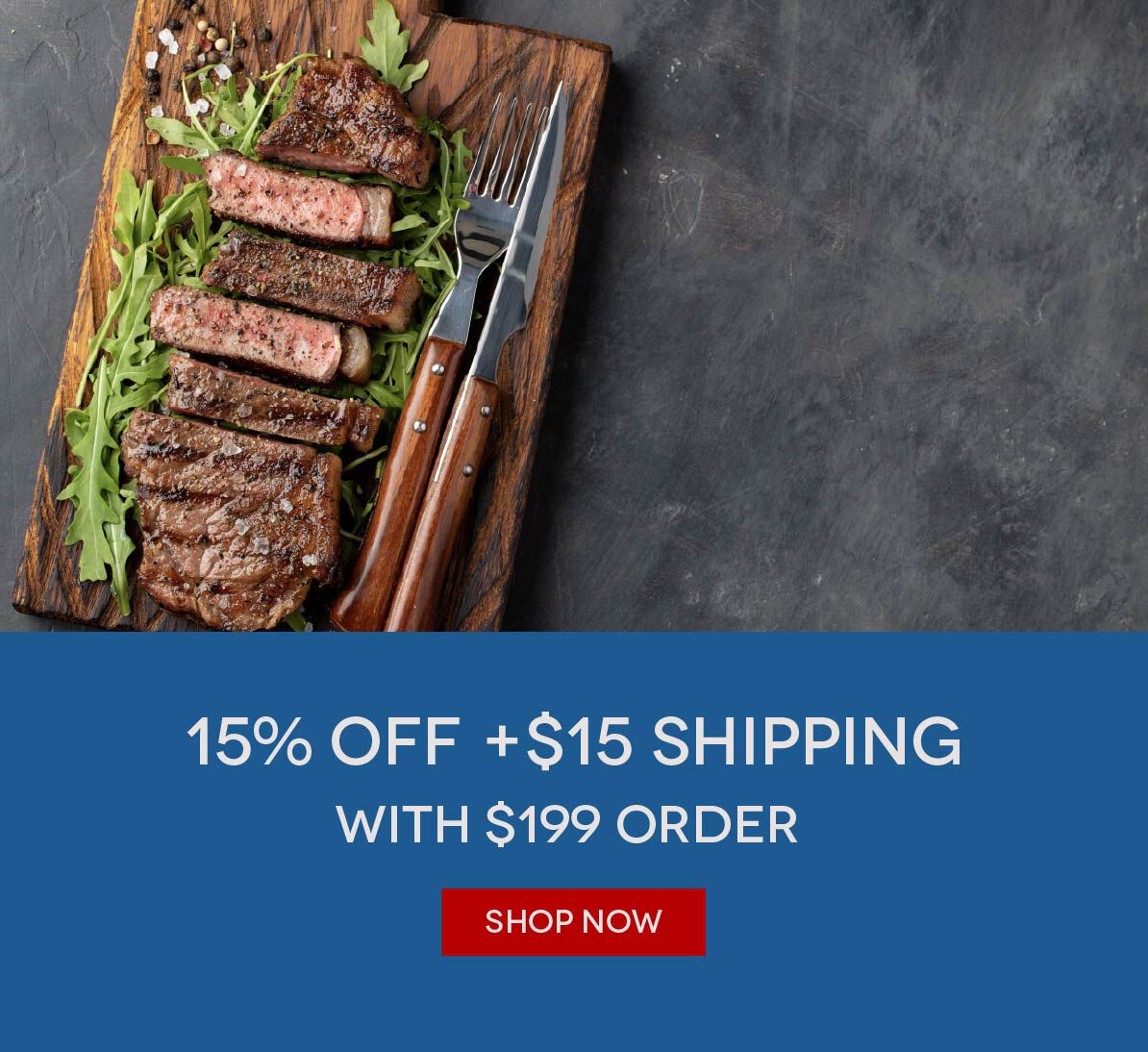 15% OFF & $15 Flat Shipping