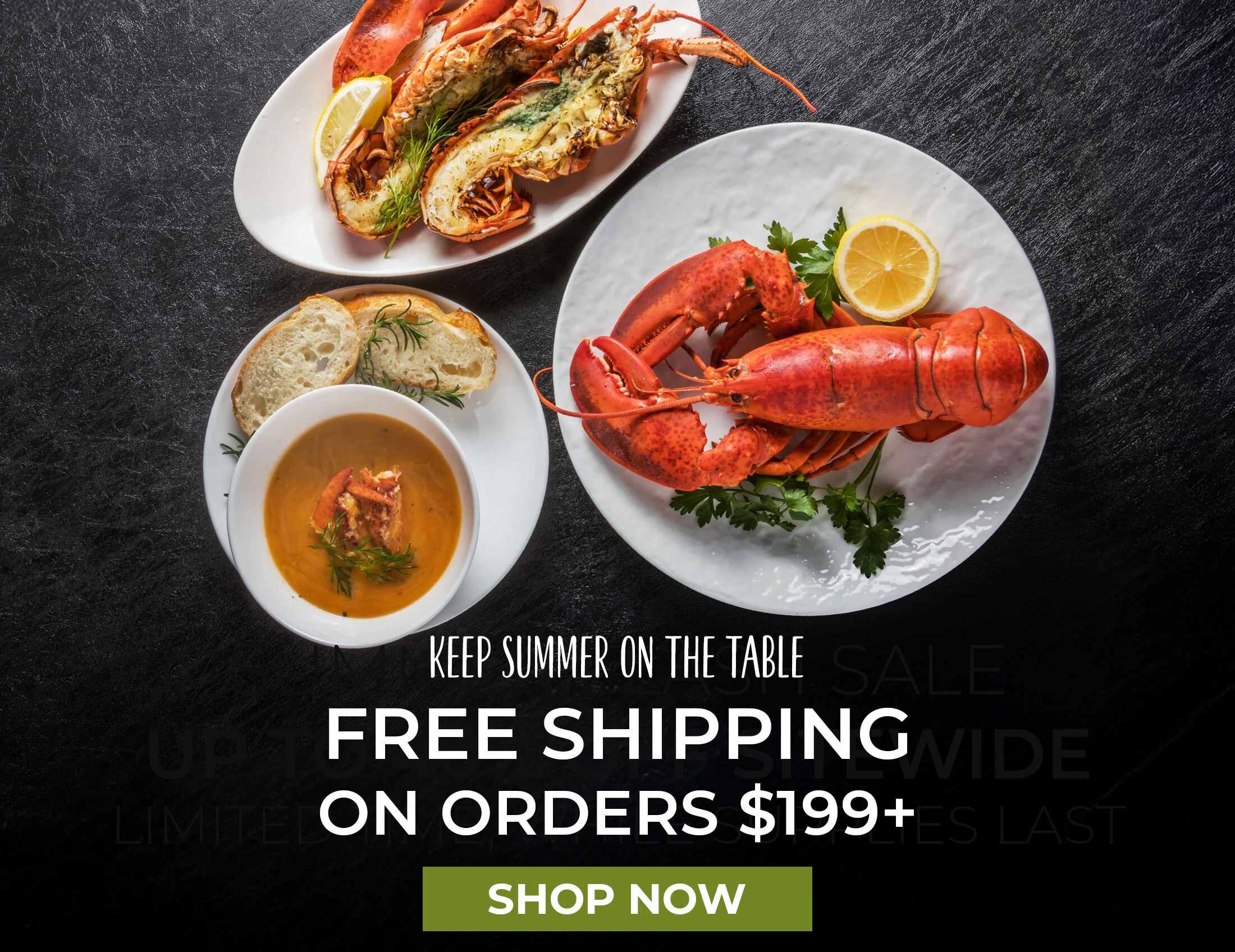 Keep Summer on the Table.  Free Shipping on Orders $199+ 