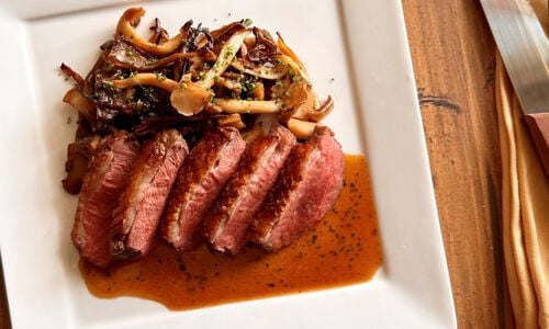 Duck Magret with Miso Butter Mushrooms