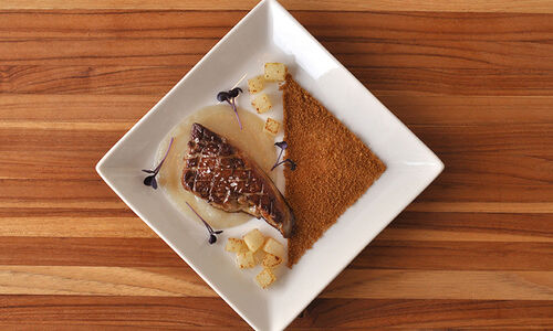 Seared Foie Gras with Pears and Gingersnap Cookies Recipe | D’Artagnan