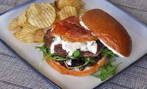 Wagyu Burger with Blue Cheese, Figs, and Prosciutto Recipe | D’Artagnan