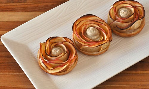 Apple Roses Tarts with Foie Gras Recipe | D’Artagnan