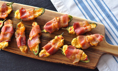 Bacon Wrapped Pimento Cheese Stuffed Jalapeno Poppers Recipe | D'Artagnan