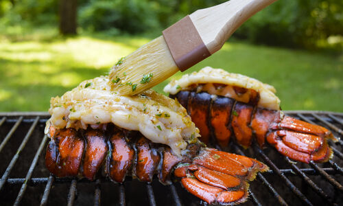 Grilled Lobster Tails with Garlic Butter
