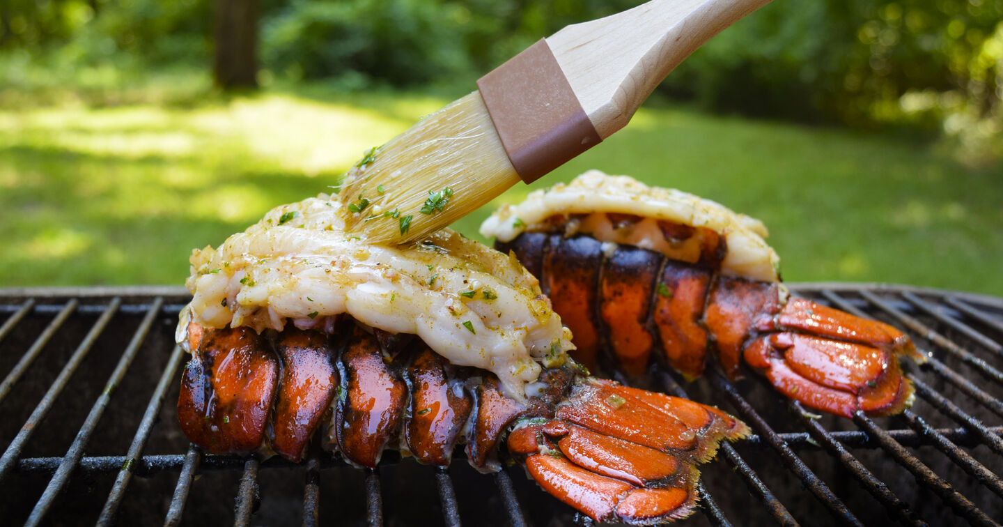 Grilled Lobster Tails with Garlic Butter