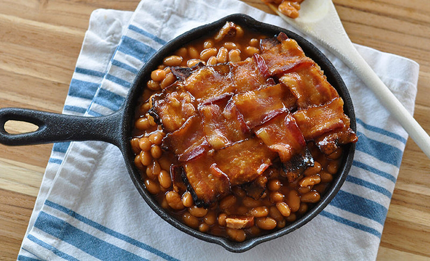 Baked Beans with Bacon Weave Recipe | D'Artagnan