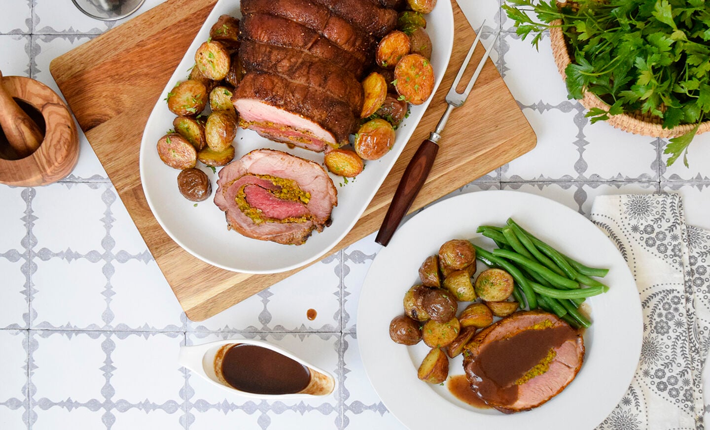 Roast Bone-In Leg of Lamb Recipe with Herbs and Red Wine Sauce | D'Artagnan