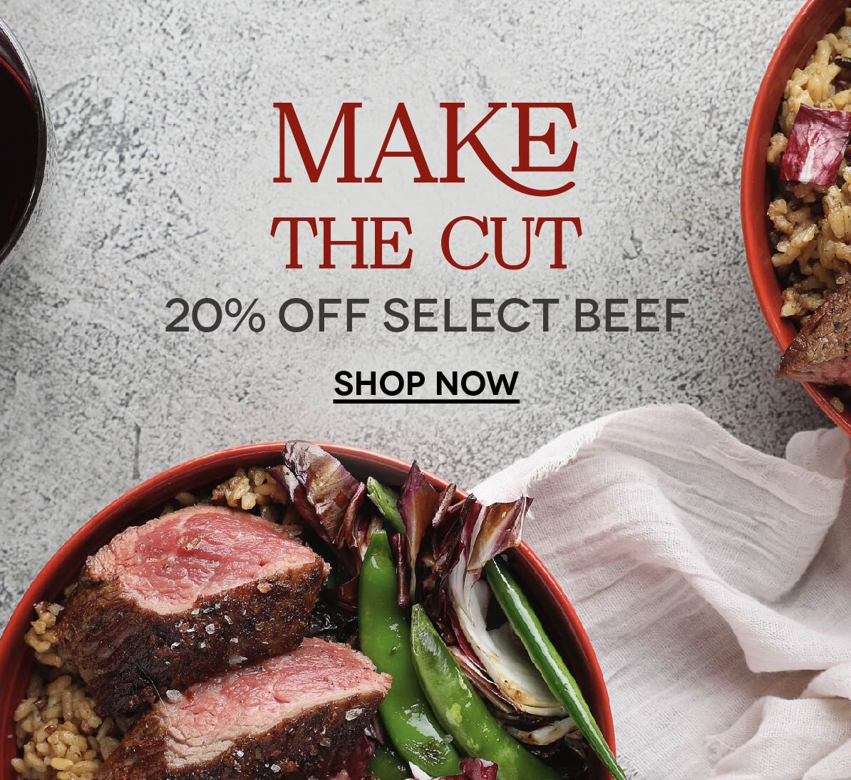 20% OFF Select Beef