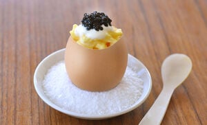 Recipe for Soft Scrambled Eggs with Caviar. D'Artagnan