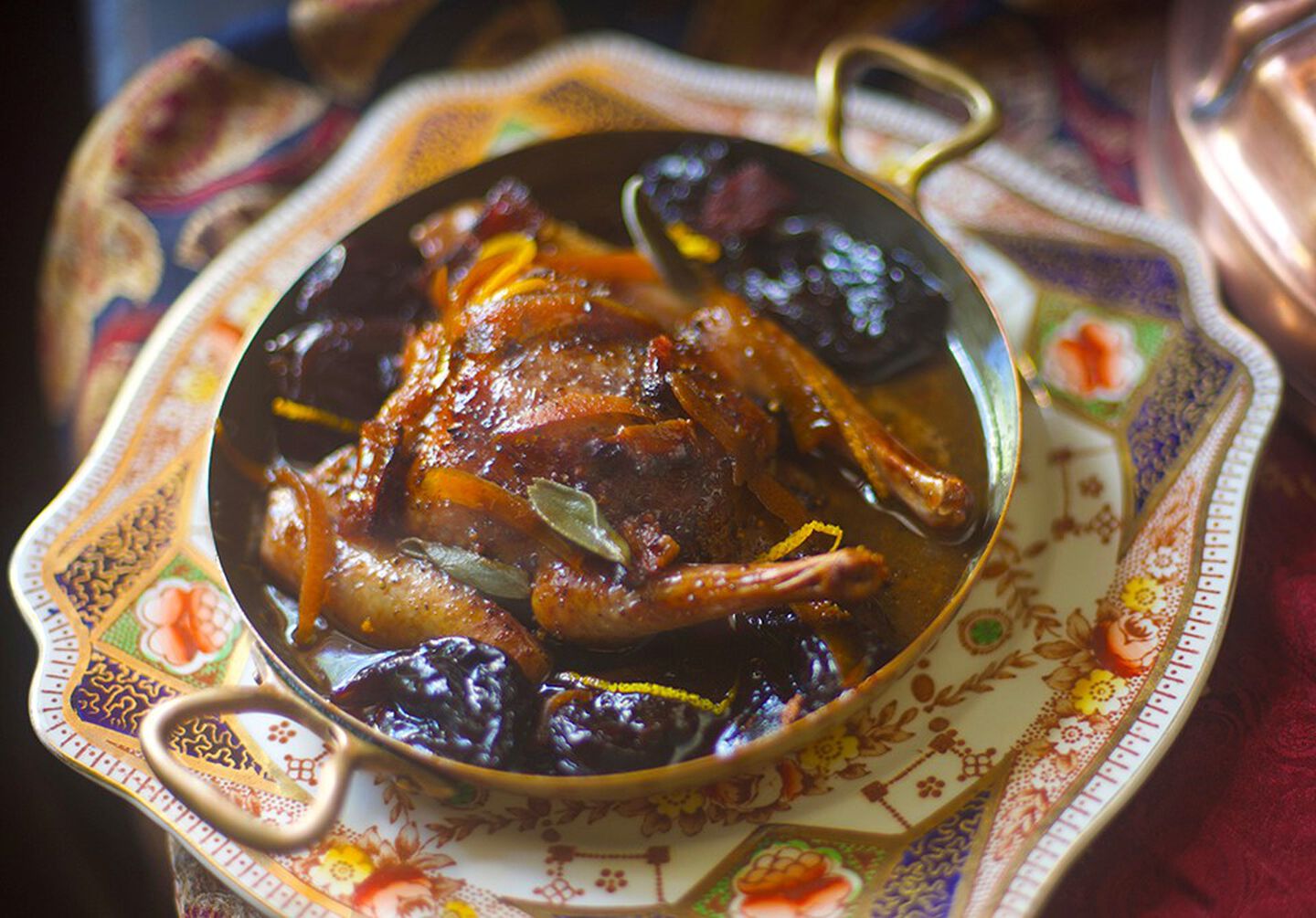 Squab and Prunes with Sherried Orange Sauce