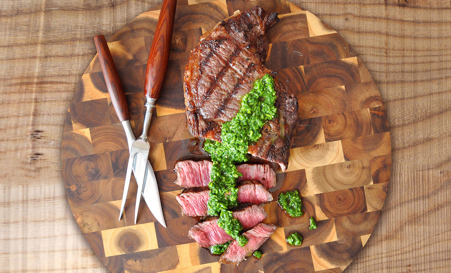 Grilled Ribeye Steak with Chimichurri Recipe | D'Artagnan
