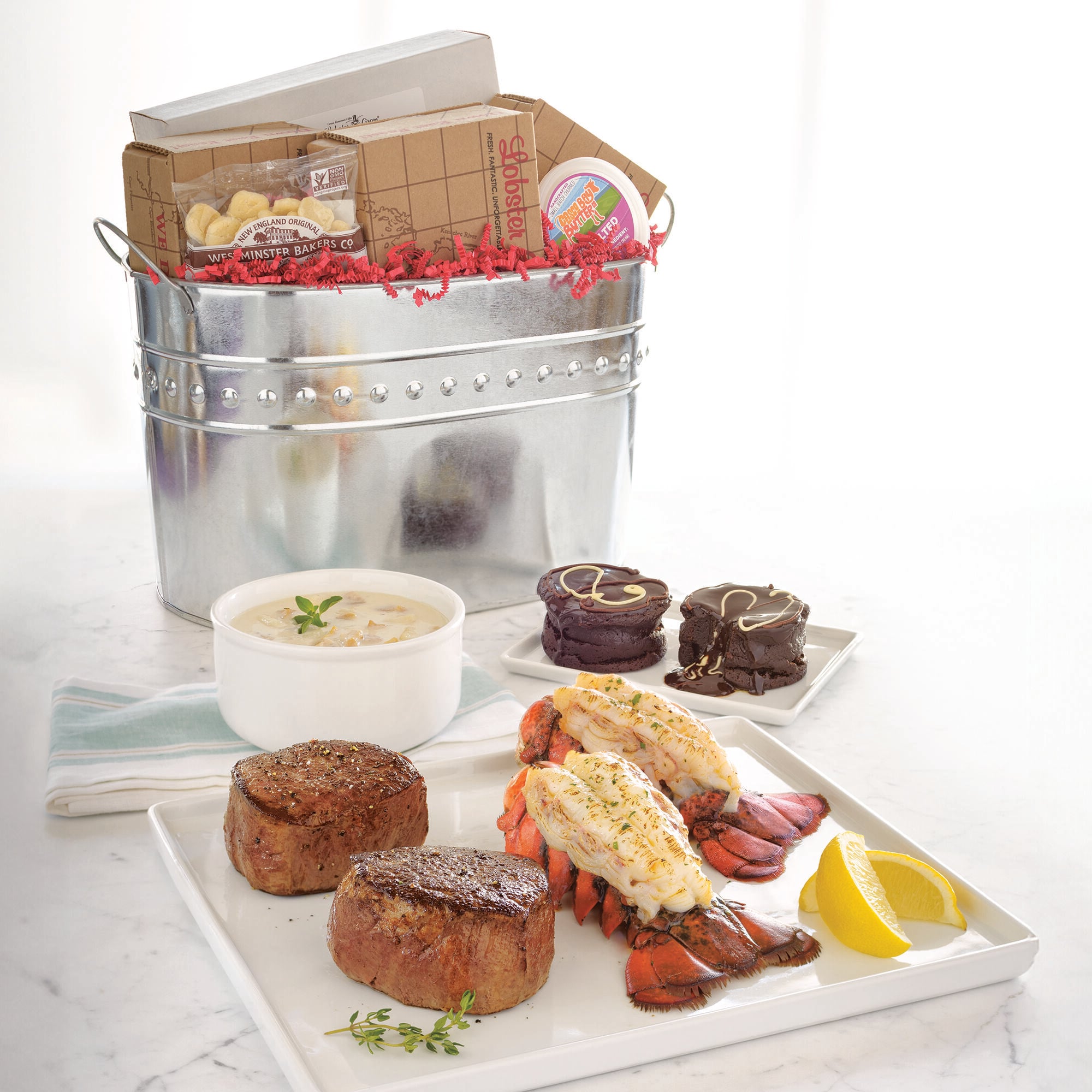 Shoreside Surf & Turf Gift Bucket | Lobster Gram | D'Artagnan