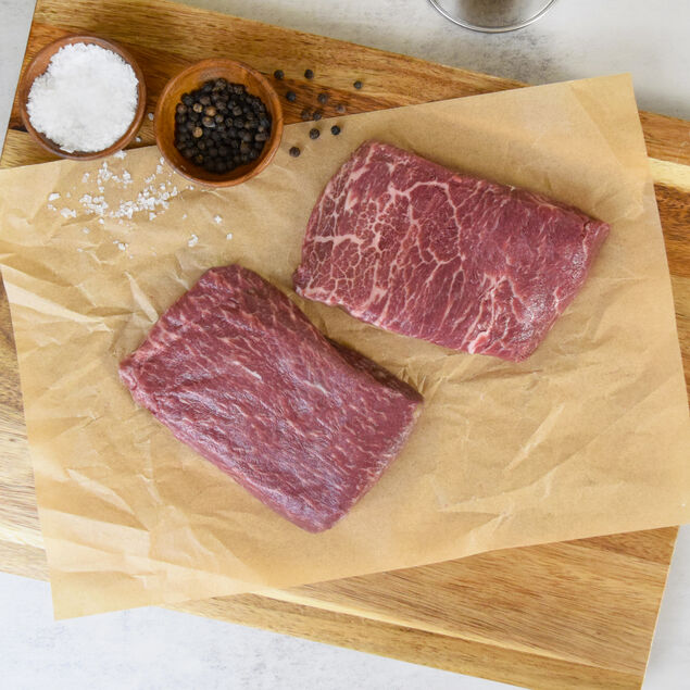 (2) 8 oz Wagyu Beef Flat Iron Steaks Add-On image number 0