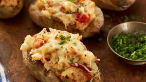 Twice Baked Potatoes with Maine Lobster