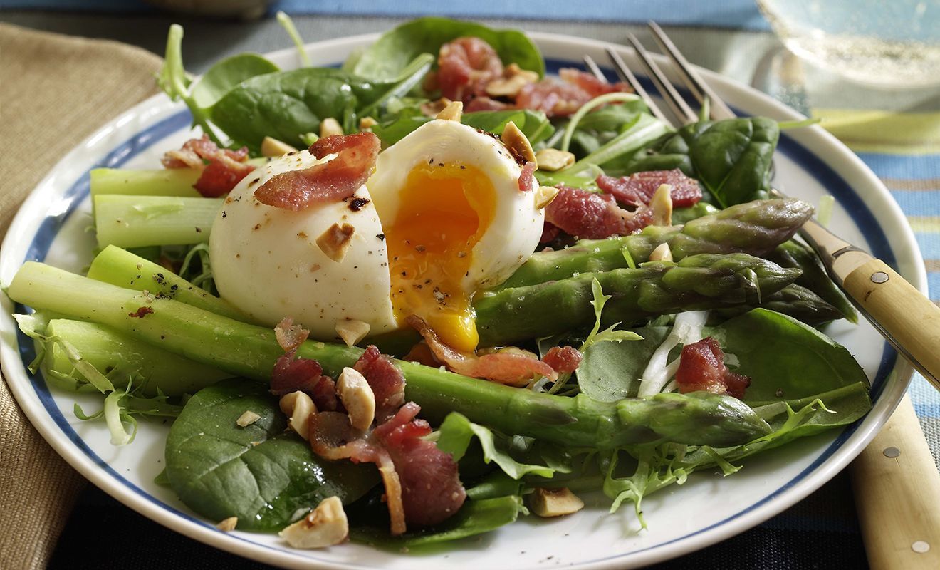 Bacon Eggs Asparagus Salad Recipe D Artagnan