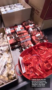 Lobster Gram does 50 percent of its business during the holidays, with Valentine’s Day being another popular time.