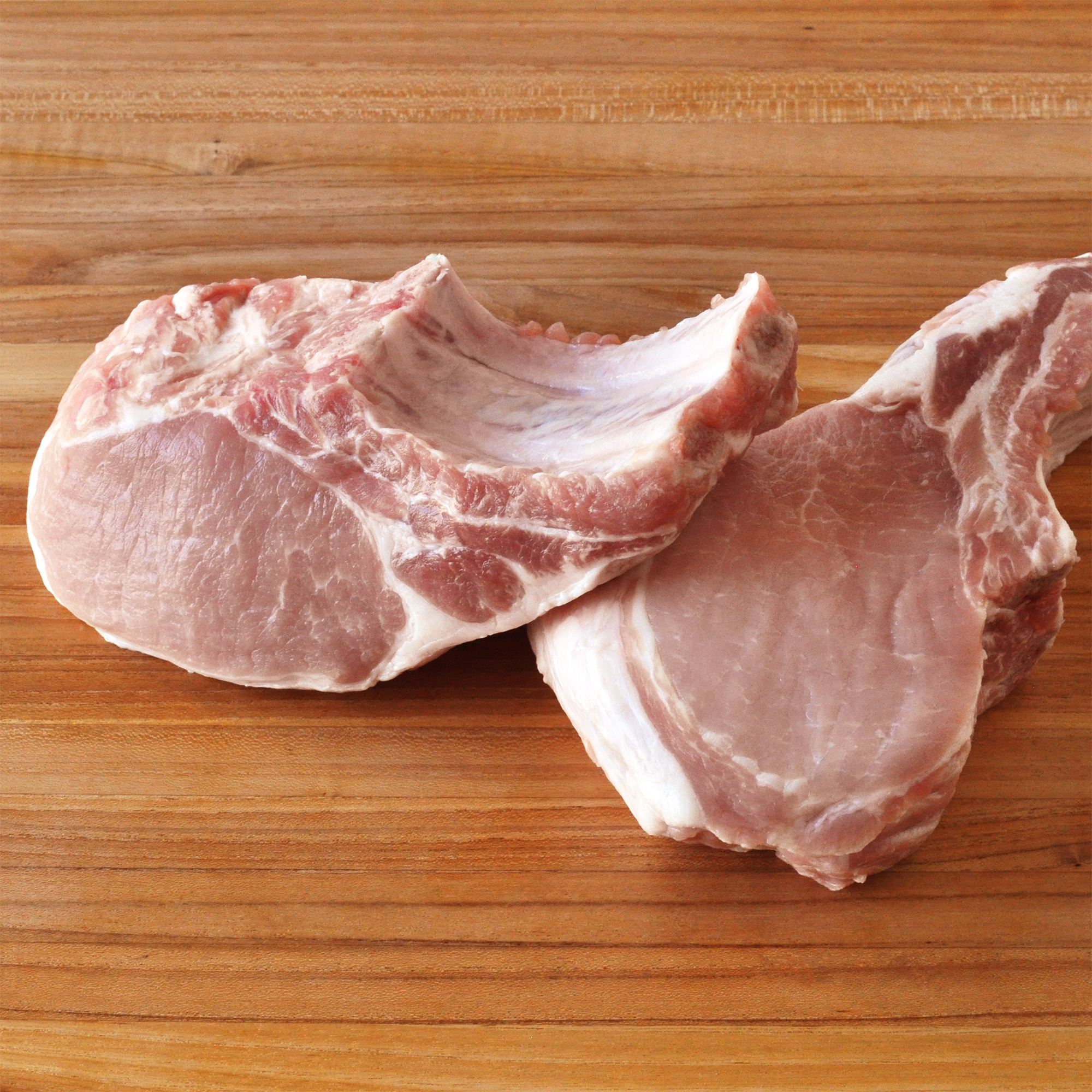 Double cut pork shop chop