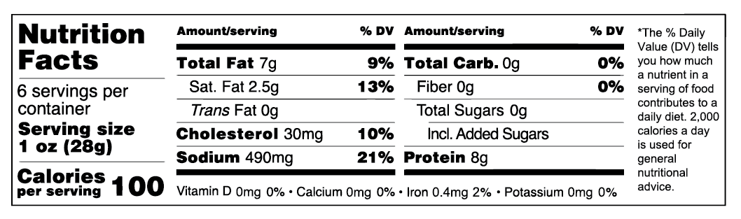 Nutritional Information