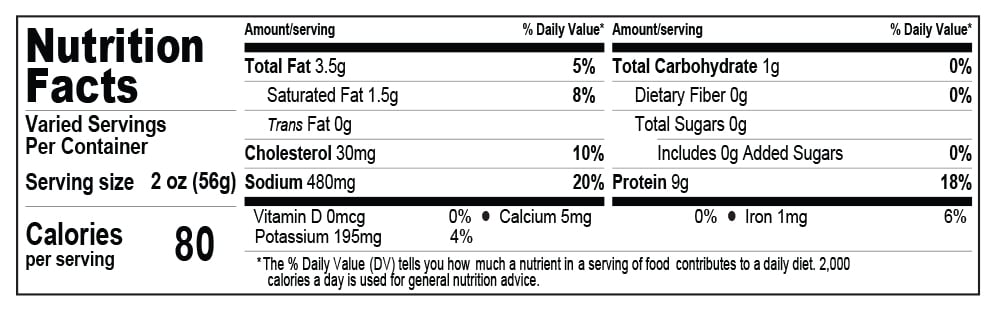 Nutritional Information