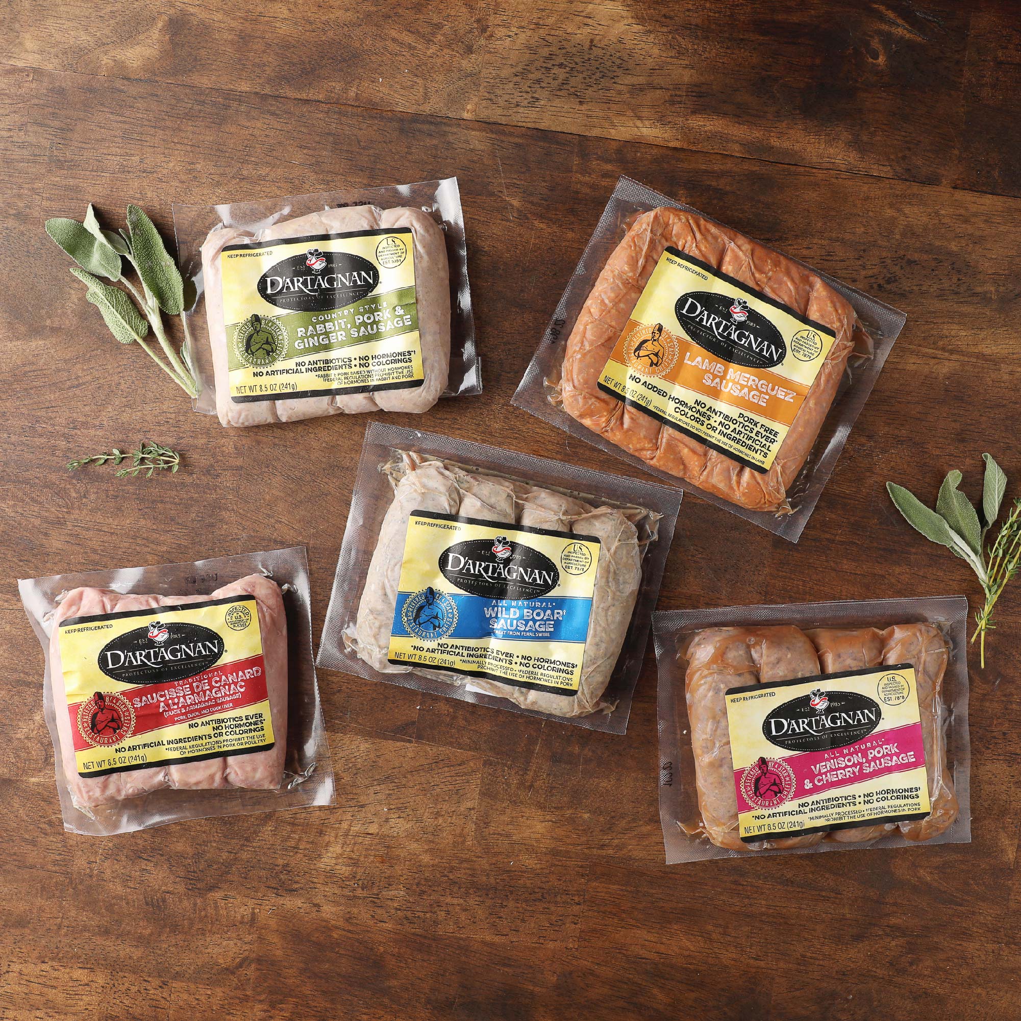 Wild Game Sausage Sampler | Shop D'Artagnan