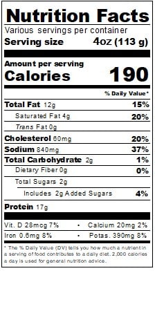 Nutritional Information