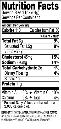 Nutritional Information