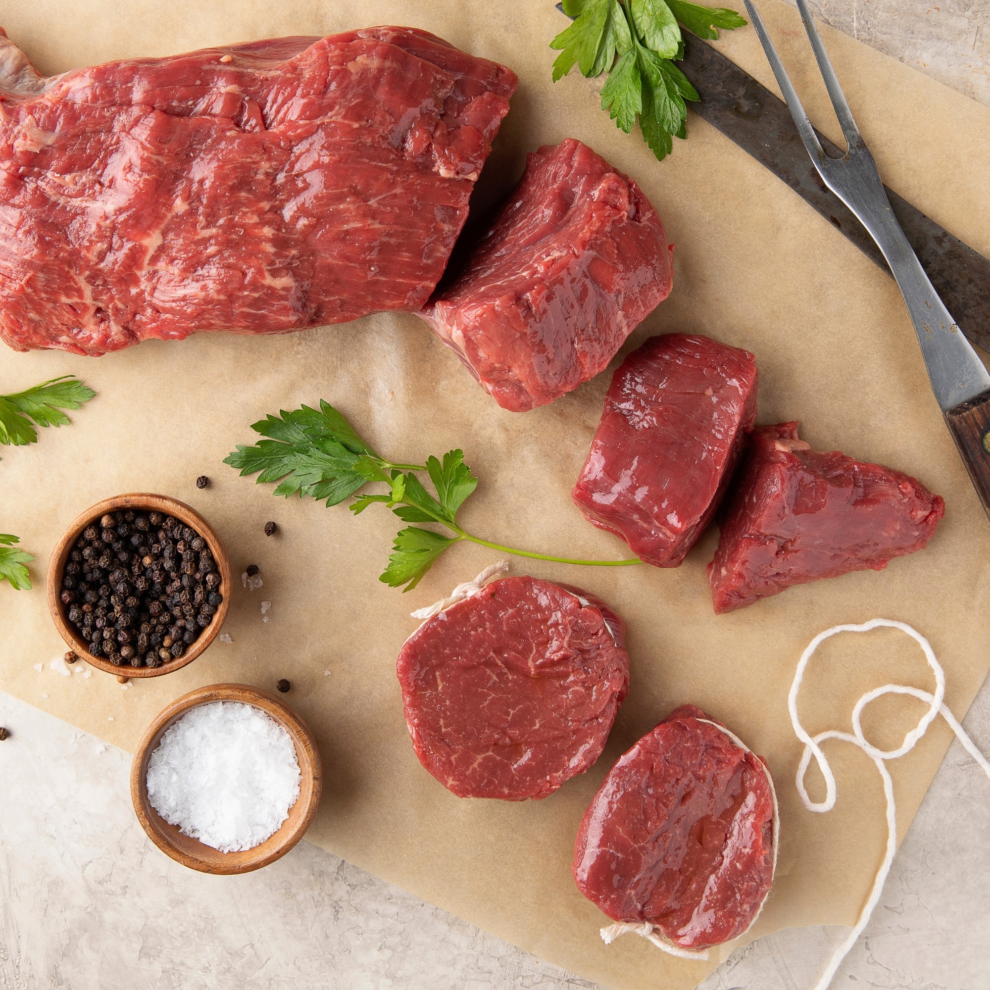 Grass-Fed Beef Tenderloin: Fresh (4.4 - 6.0 lbs avg. each) by D'Artagnan